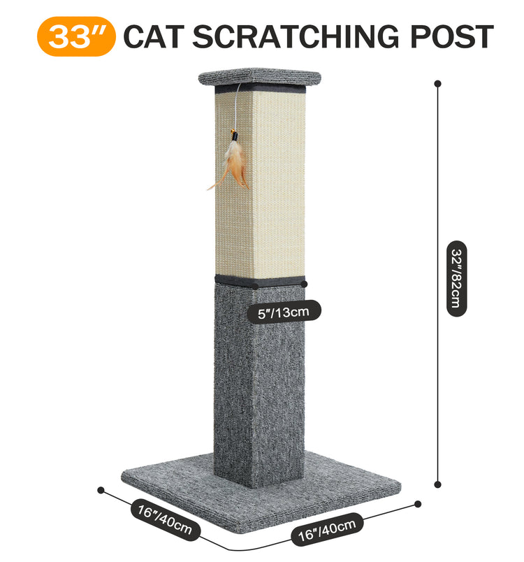 Made4Pets Cat Scratching Post, 32 Inch Cat Scratcher