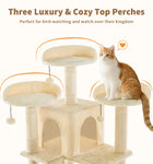 Made4Pets Tall Cat Tree, 80" Cat Tree Tower for Indoor Cats Large Adult, Modern Cat Tower with Scratching Post, Cozy Hammock, 3 Perches and 2 Condos, Sturdy and Fluffy