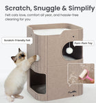 Made4Pets Cat House for Indoor Use, 2-Storey Cube Bed Cave