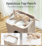 Made4Pets Cat House for Indoor Use, 2-Storey Cube Bed Cave