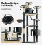 Made4Pets Tall Cat Tree, 80" Cat Tree Tower for Indoor Cats Large Adult, Modern Cat Tower with Scratching Post, Cozy Hammock, 3 Perches and 2 Condos, Sturdy and Fluffy