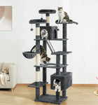 Made4Pets Tall Cat Tree, 80" Cat Tree Tower for Indoor Cats Large Adult, Modern Cat Tower with Scratching Post, Cozy Hammock, 3 Perches and 2 Condos, Sturdy and Fluffy
