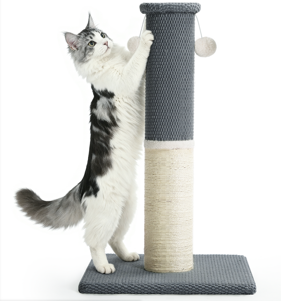 Made4Pets Cat Scratching Post, Tall Cat Scratch Post for Indoor Cats Natural Sisal Rope Thin Cat Scratcher