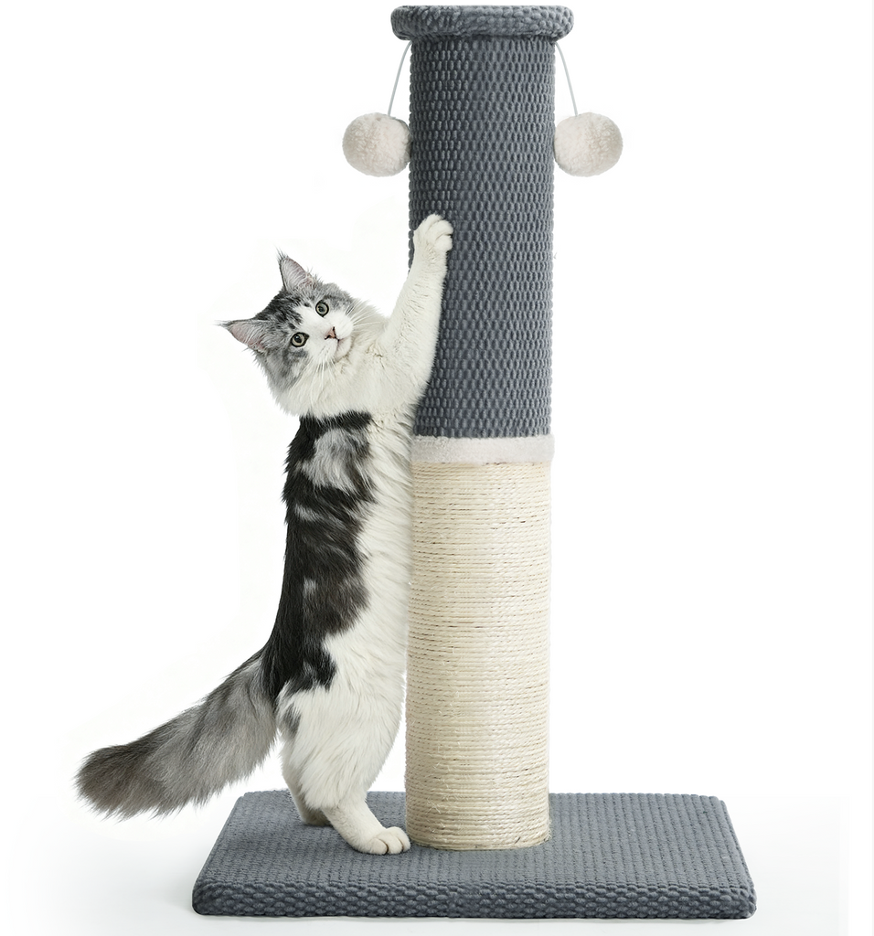 Made4Pets Cat Scratching Post, Tall Cat Scratch Post for Indoor Cats Natural Sisal Rope Thin Cat Scratcher