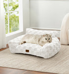 Soft Cat Couch Bed, Faux Fur Checkered Pet Sofa