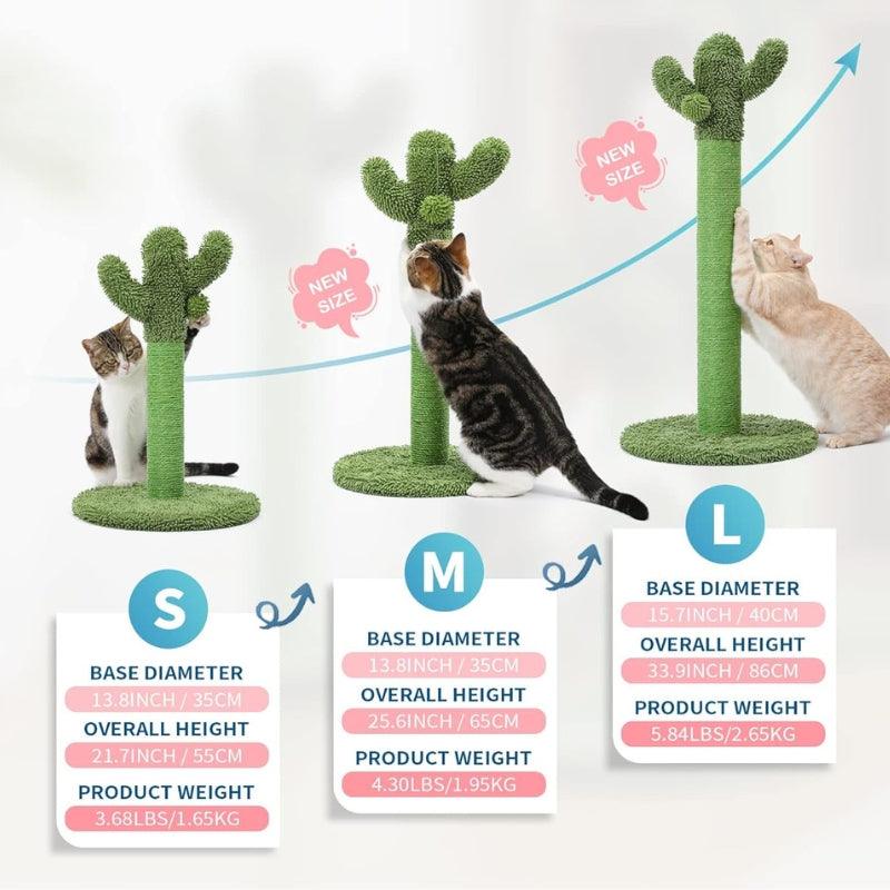 Cat Scratching Post with Sisal Rope & Dangling Balls - Made4Pets