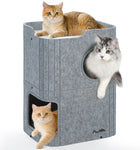 Made4Pets Cat House for Indoor Use, 2-Storey Cube Bed Cave