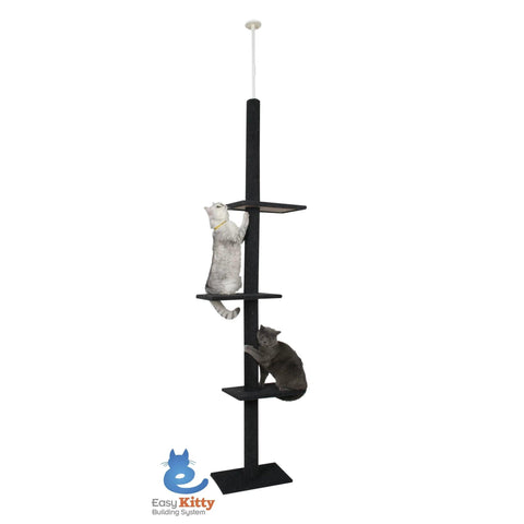 Cat Craft 90-in Cat Tree & Scratching Post Tower, Charcoal - Made4Pets