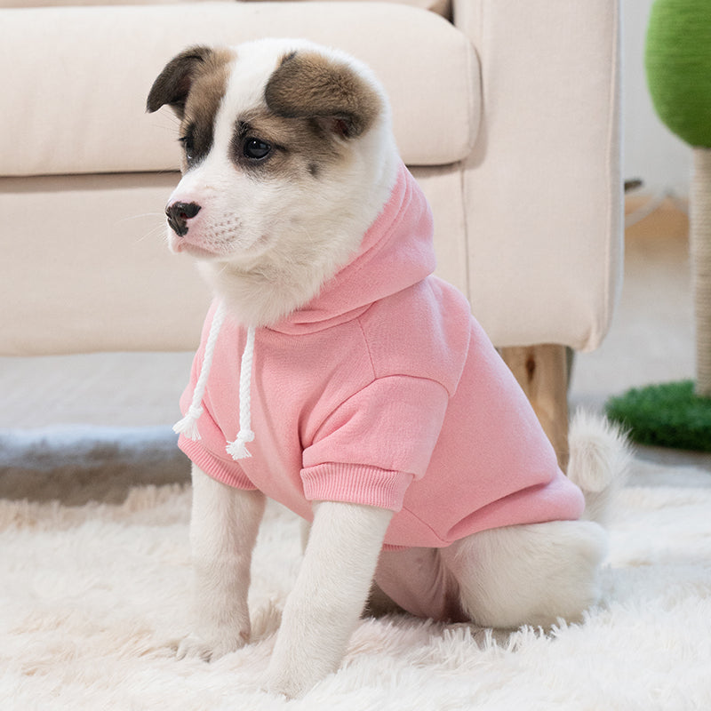 Made4Pets Cozy Knit Hoodie for Dogs, Soft Pet Sweatshirts Hoodies, Puppy Warm Dog Clothes, XL, Pink