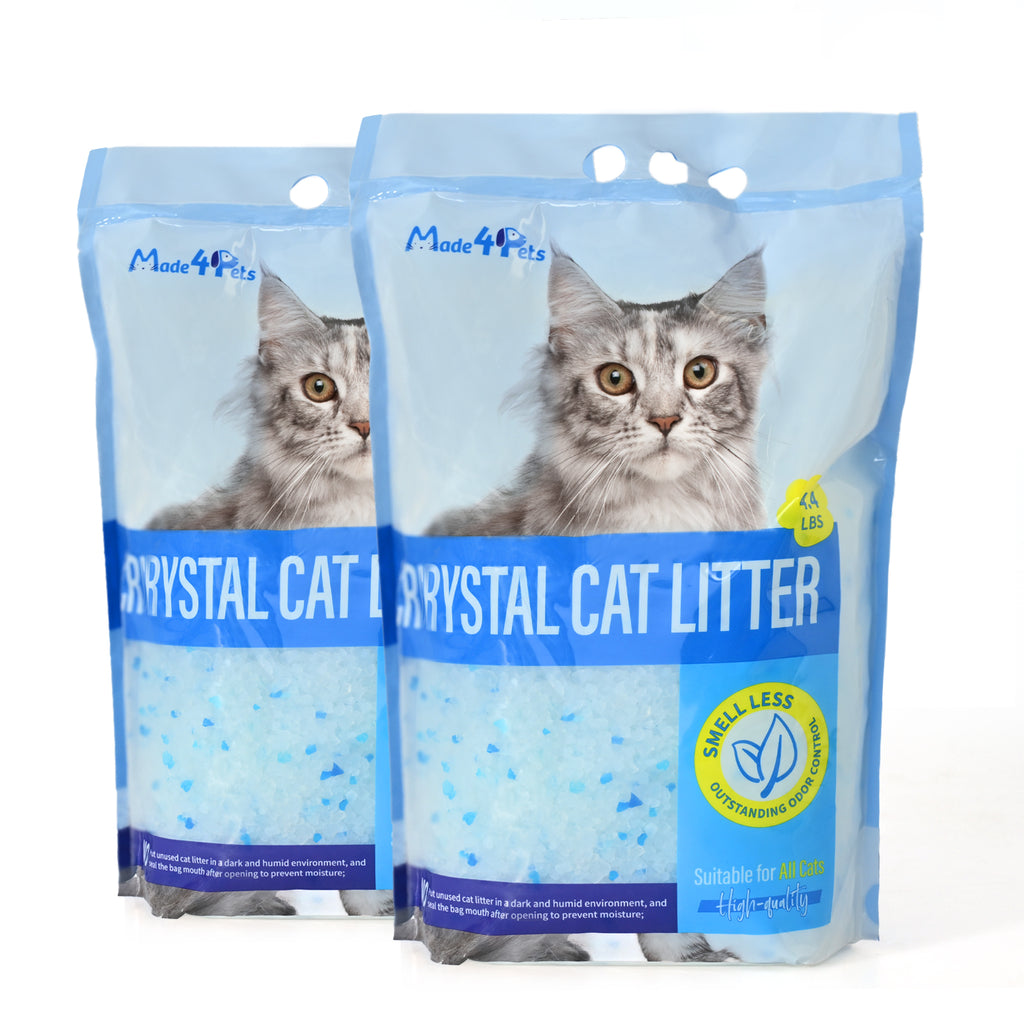 Made4Pets Cat Litter Crystals, Non Clumping No scooping Low Dust, Low Tracking, Lightweight, Dehydrates Waste