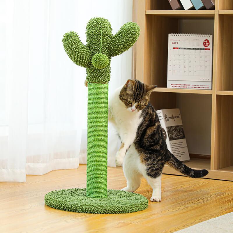 Cat Scratching Post with Sisal Rope & Dangling Balls - Made4Pets