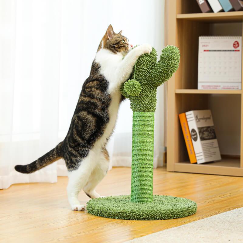 Cat Scratching Post with Sisal Rope & Dangling Balls - Made4Pets