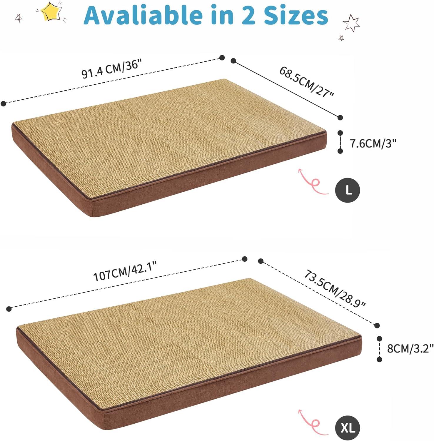 Made4Pets Large Dog Beds for Medium Dogs with Removable Cover, 2 in 1 Waterproof Pet Bed Mattress for Dogs and Cats Washable warm and Cool Covers, 34