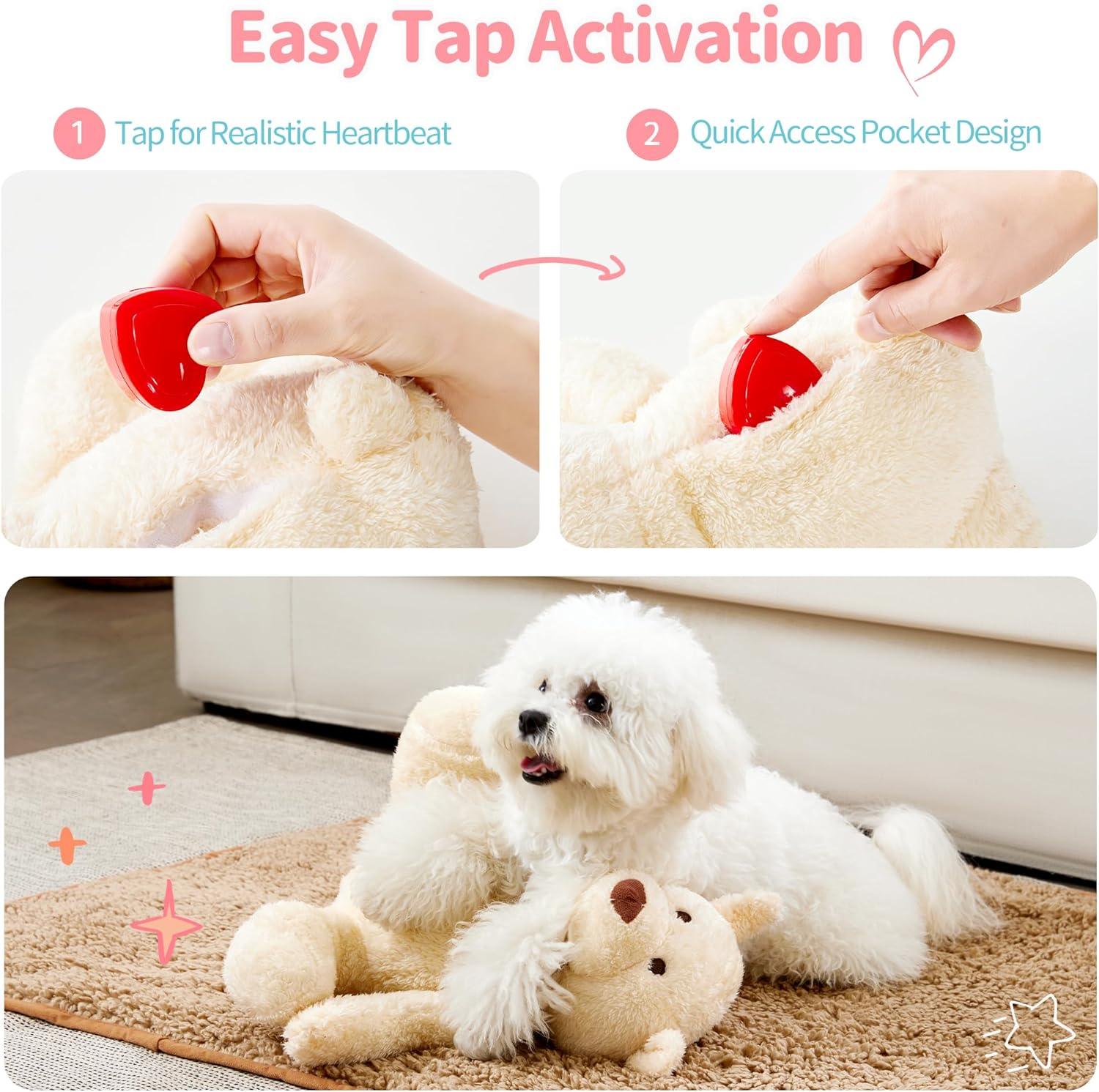 Made4Pets Calming Dog Plush Toy for Separation Anxiety Relief Toy