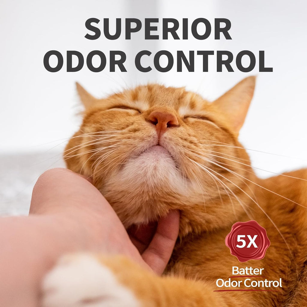 Air Champion Eco Friendly Clumping Cat Litter Cat Litter Crystals Kitty Litter Odor Control Crystal Litter Non Clumping No scooping Low Dust, Low Tracking, Lightweight, Dehydrates Waste,– 19.8 lbs (6 x 3.3 lb Packs)