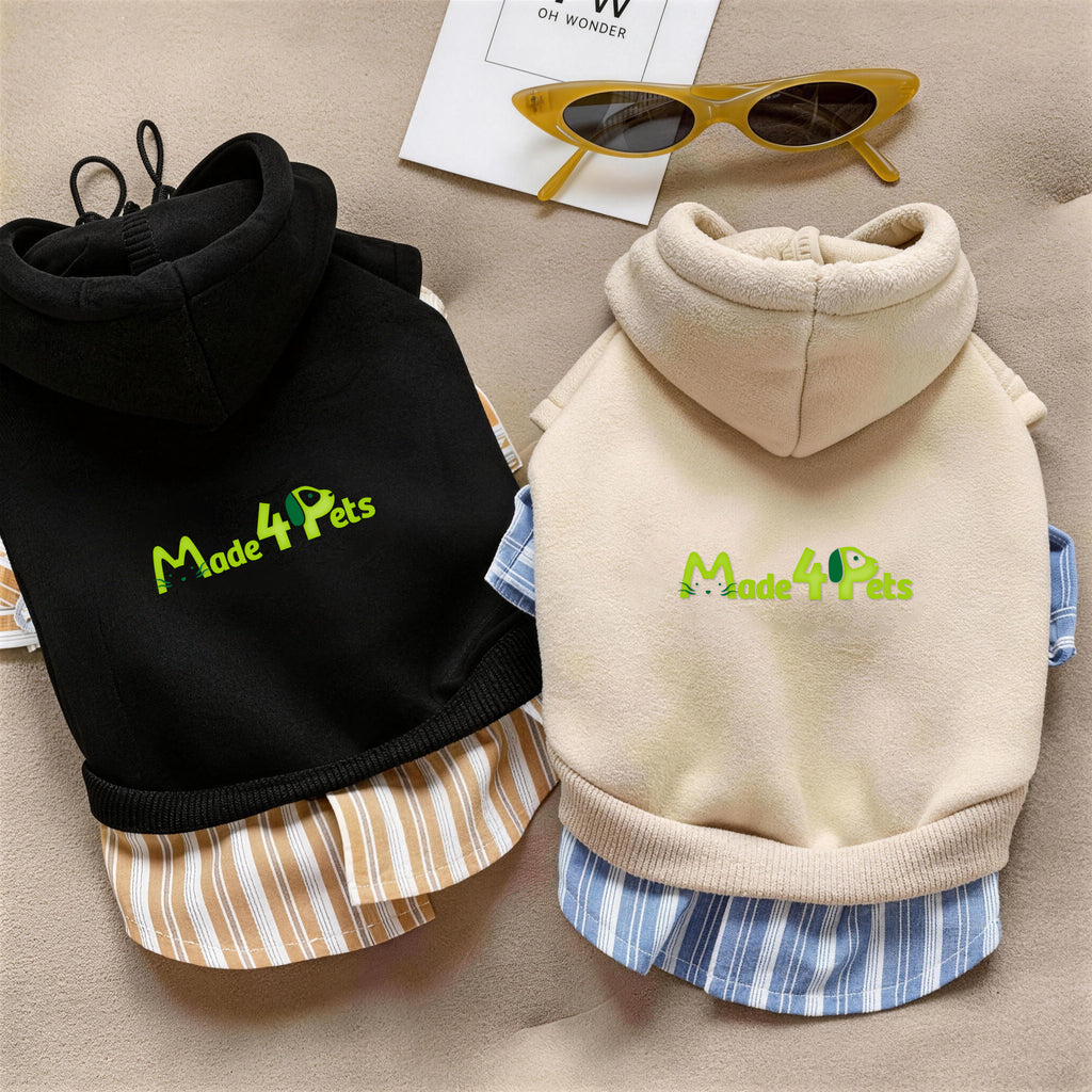 Made4Pets Trendy Dog Hoodie with Ruffle Hem - Cute Pet Clothes for Small Breeds
