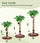 Made4Pets Palm Tree Cat Scratching Post with Sisal Rope, Interactive Hanging Balls, Toy Mouse and Two-Layer Ball Track Cat Toys, Cat Scratcher Tower for Indoor Cats and Kittens