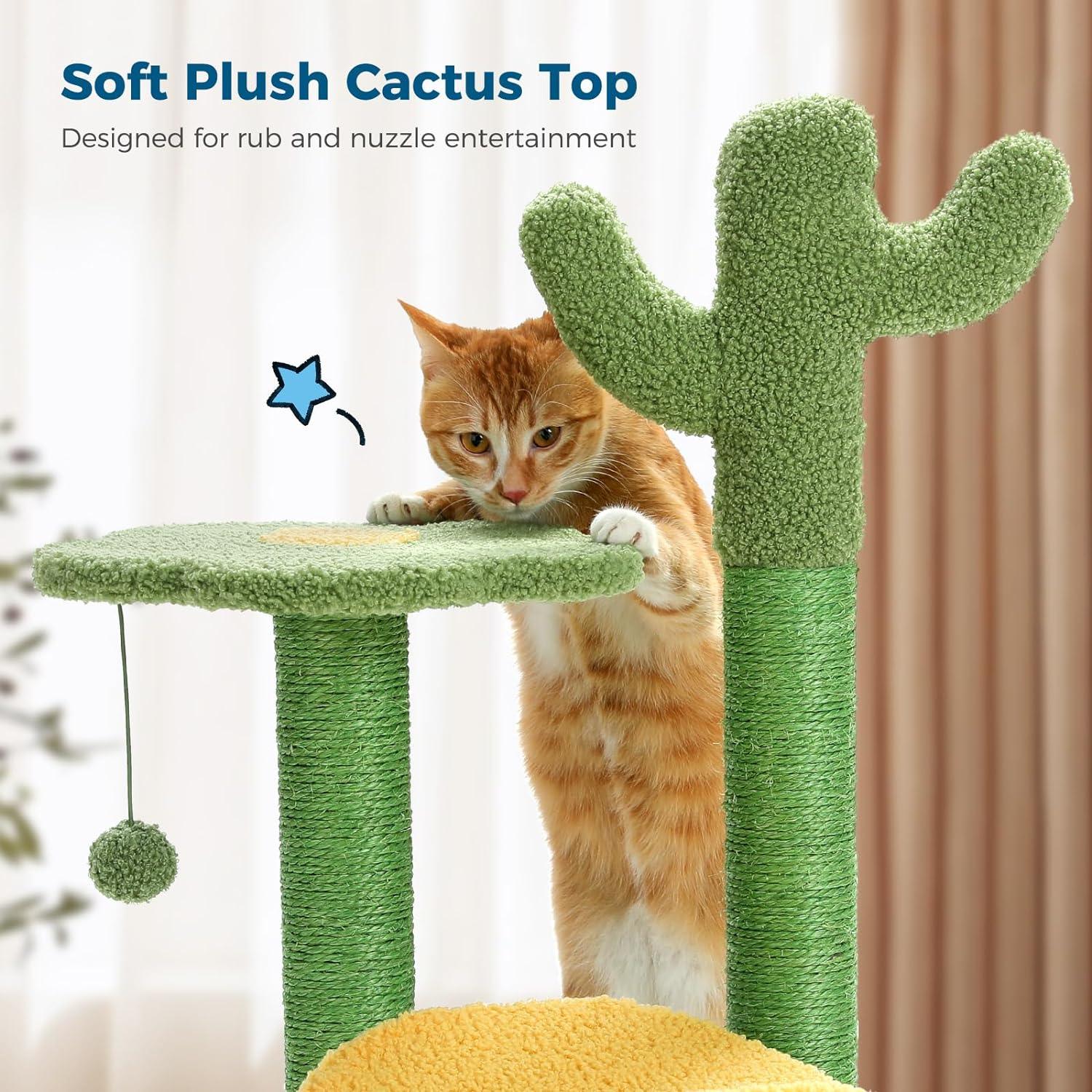 Multi-Level Indoor Cat Tree with Perch & Ball & Scratching Posts - Made4Pets