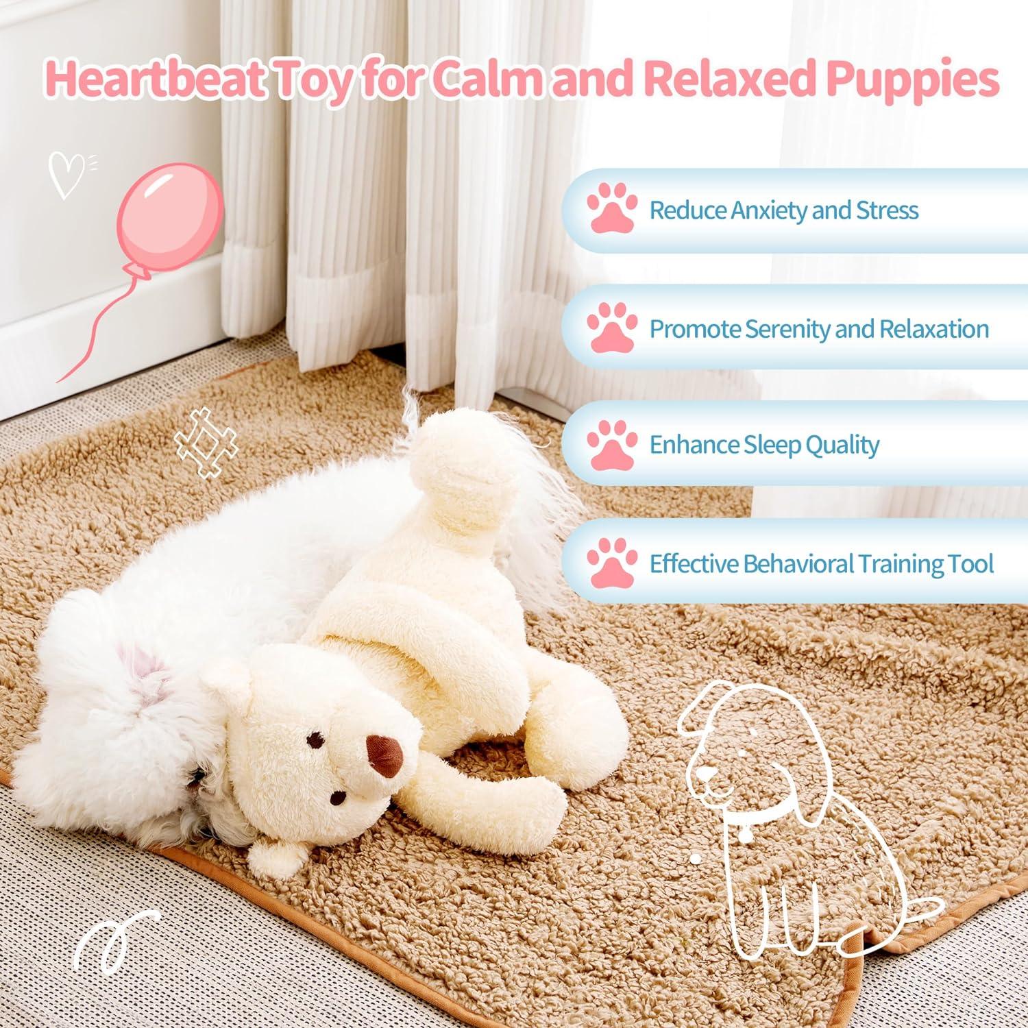Made4Pets Calming Dog Plush Toy for Separation Anxiety Relief Toy
