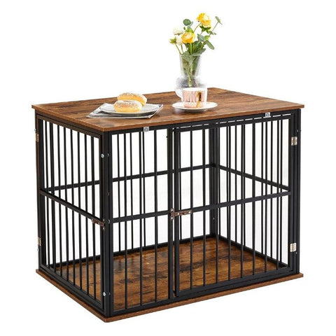 Heavy-Duty Dog Crate Furniture with Washable Cushion Indoor - Made4Pets