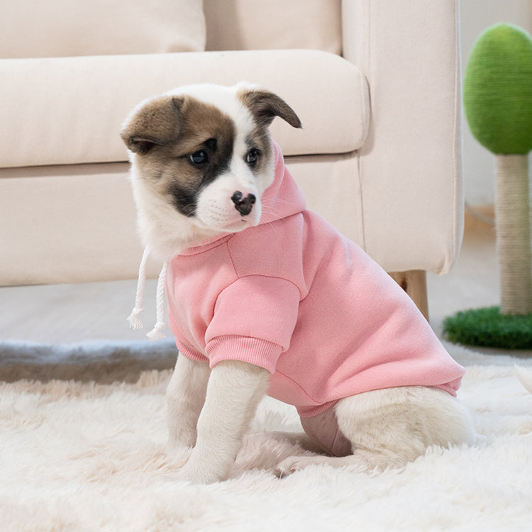Made4Pets Cozy Knit Hoodie for Dogs, Soft Pet Sweatshirts Hoodies, Puppy Warm Dog Clothes, XL, Pink
