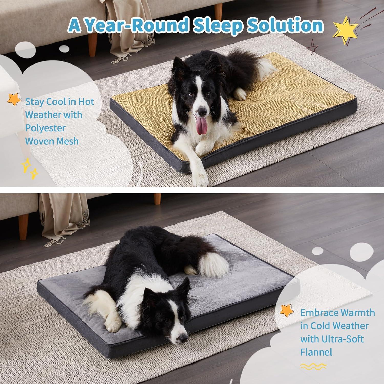 Waterproof Memory Foam Large Dog Bed with Removable Cover - Made4Pets