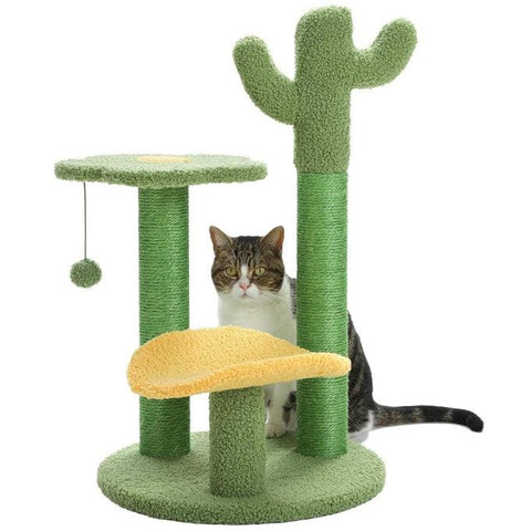 Multi-Level Indoor Cat Tree with Perch & Ball & Scratching Posts - Made4Pets