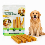 Made4Pets Natural Rawhide-Free Long-Lasting Yak Milk Dog Chews Treat, 4 Chews