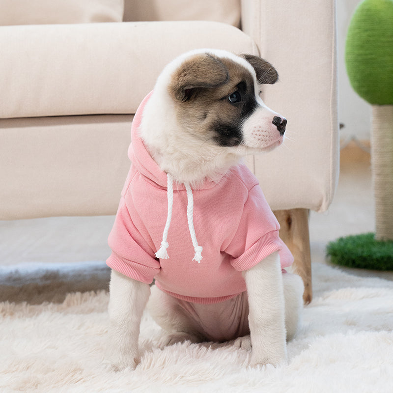 Made4Pets Cozy Knit Hoodie for Dogs, Soft Pet Sweatshirts Hoodies, Puppy Warm Dog Clothes, XL, Pink