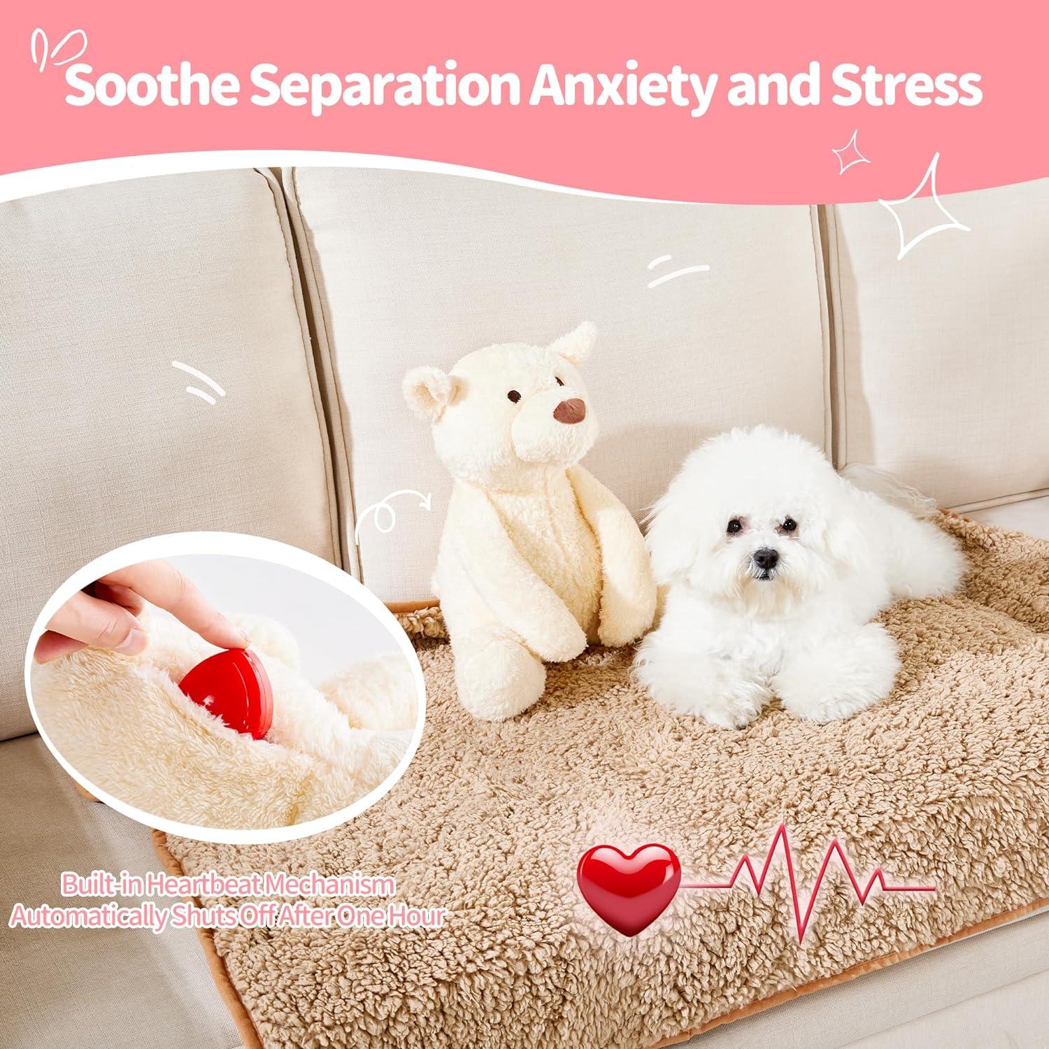 Made4Pets Calming Dog Plush Toy for Separation Anxiety Relief Toy