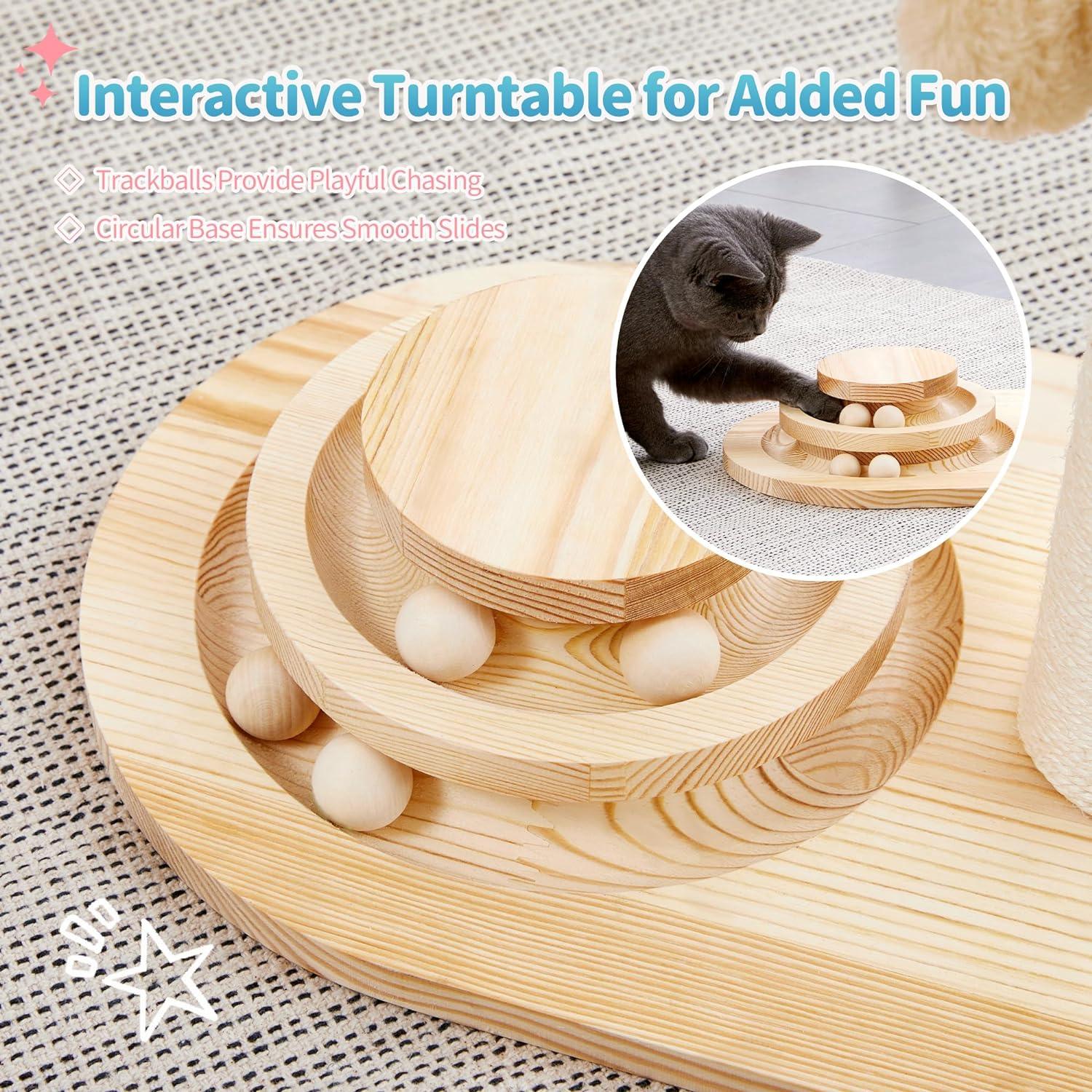 2-in-1 Mushroom Cat Scratcher with Sisal Ropes - Made4Pets