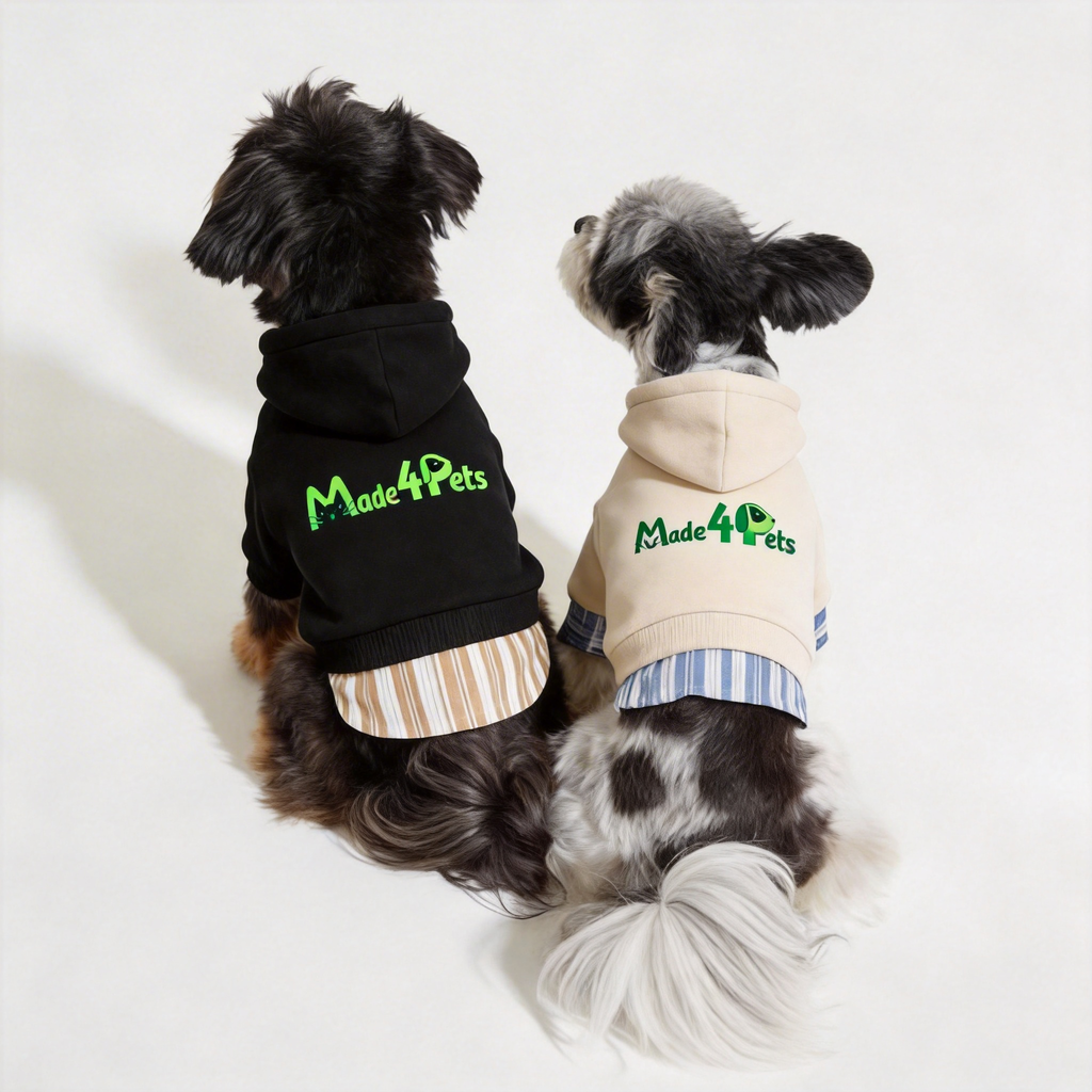 Made4Pets Trendy Dog Hoodie with Ruffle Hem - Cute Pet Clothes for Small Breeds