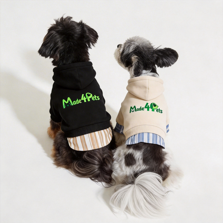 Made4Pets Trendy Dog Hoodie with Ruffle Hem - Cute Pet Clothes for Small Breeds