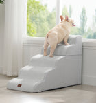 Made4Pets Dog Stairs Ramp for High Bed, 5-Step Pet Stairs for Bed Couch Sofa Climbing, Gray