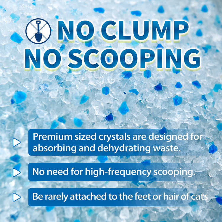 Made4Pets Cat Litter Crystals, Non Clumping No scooping Low Dust, Low Tracking, Lightweight, Dehydrates Waste