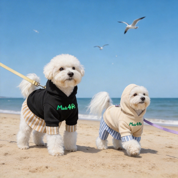 Made4Pets Trendy Dog Hoodie with Ruffle Hem - Cute Pet Clothes for Small Breeds