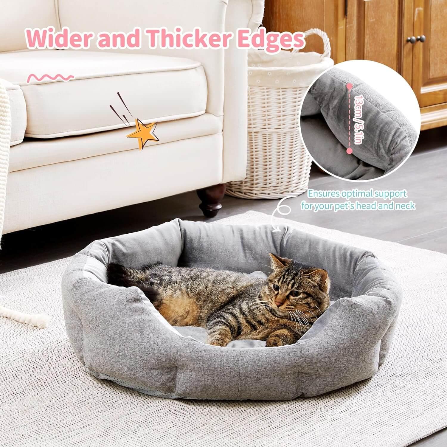 Washable Dog & Cat Bed with Anti-Slip Bottom - Made4Pets