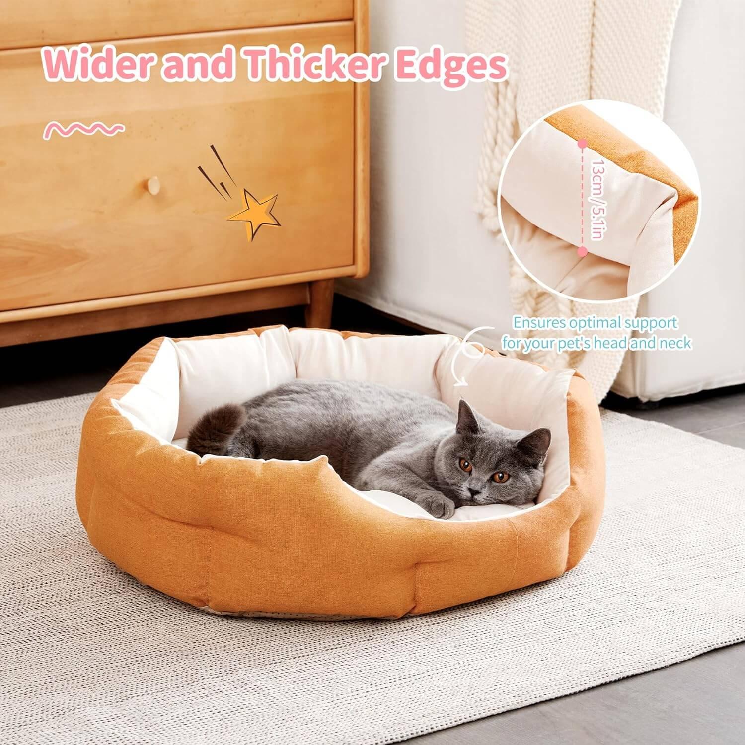 Washable Dog & Cat Bed with Anti-Slip Bottom - Made4Pets