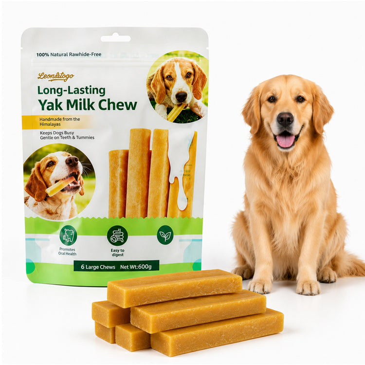 Made4Pets Natural Rawhide-Free Long-Lasting Yak Milk Dog Chews Treat, 6 Chews