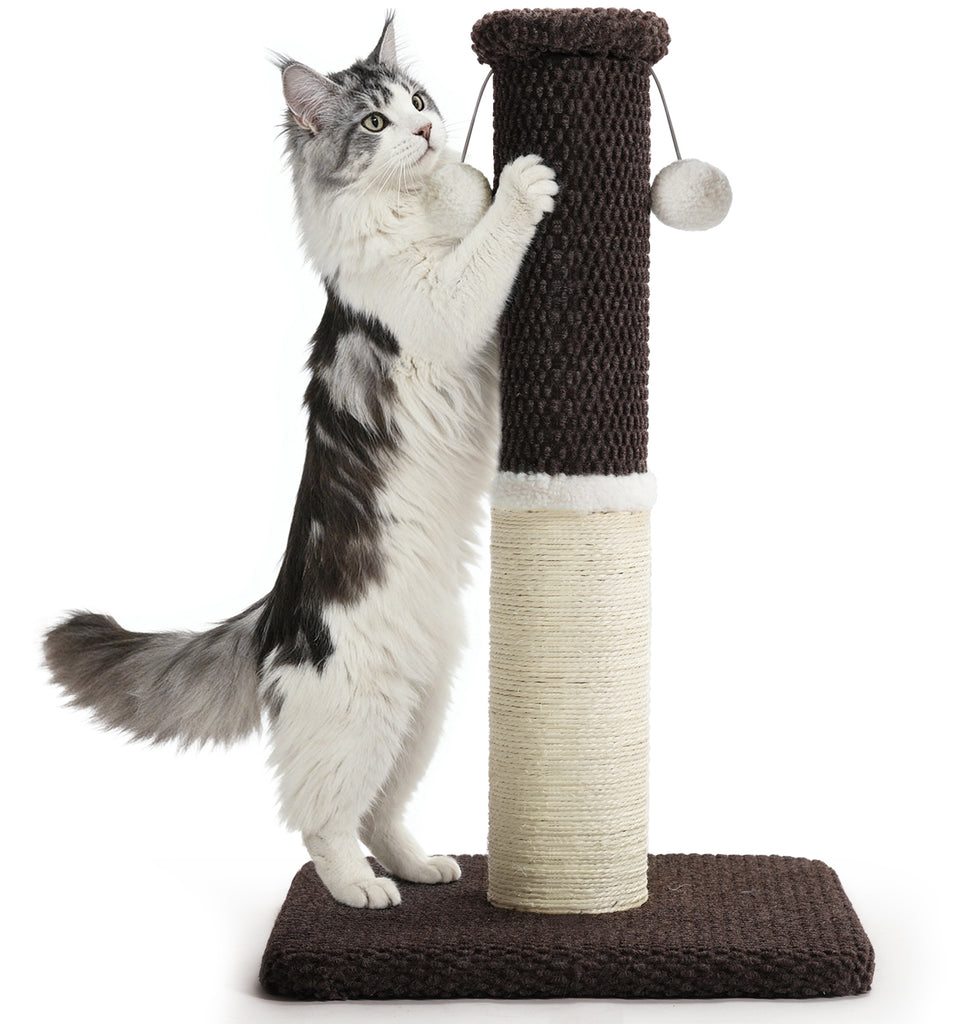 Made4Pets Cat Scratching Post, Tall Cat Scratch Post for Indoor Cats Natural Sisal Rope Thin Cat Scratcher