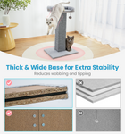 Made4Pets Cat Scratching Post with Bed, 32'' Modern Cat Scratcher with Top Plush Cat Bed, Tall Cat Scratch Post for Indoor Cats, Heavy-Duty Carpet Scratching Post with Hanging Ball Toy, Grey