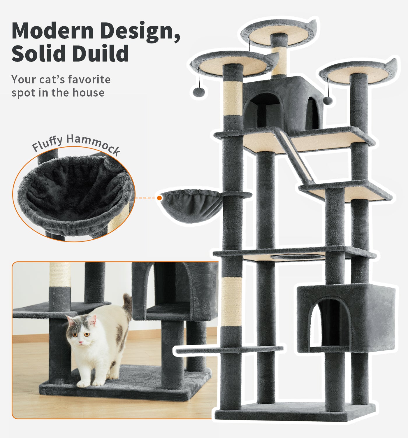 Made4Pets Tall Cat Tree, 80