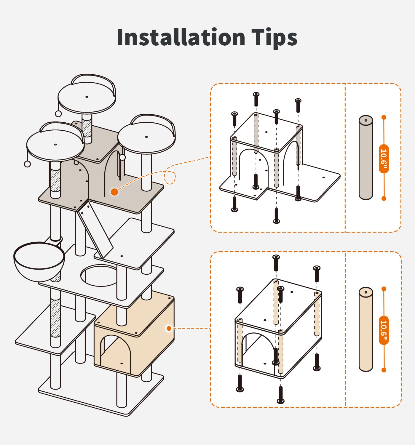 Made4Pets Tall Cat Tree, 80