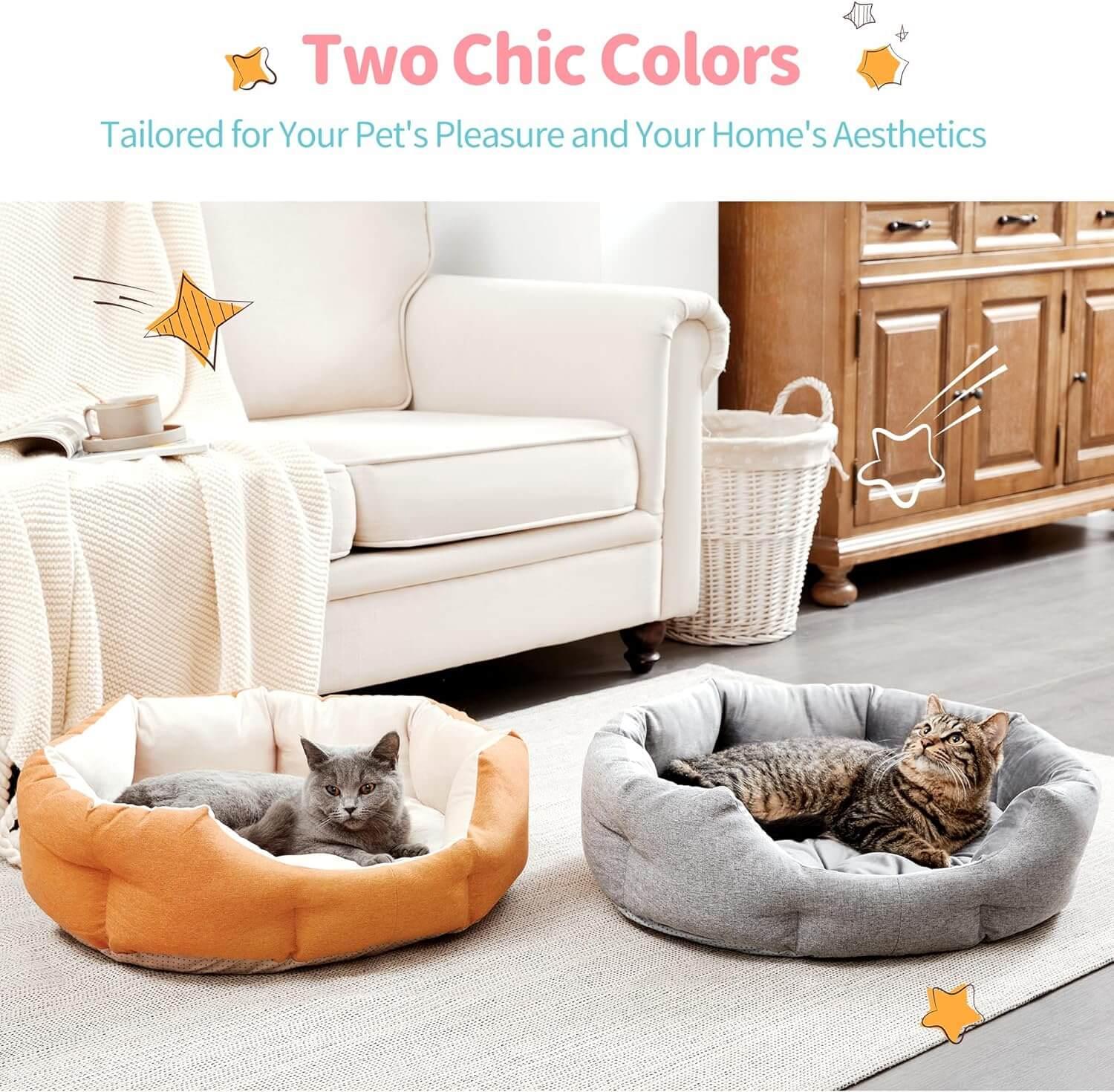 Washable Dog & Cat Bed with Anti-Slip Bottom - Made4Pets