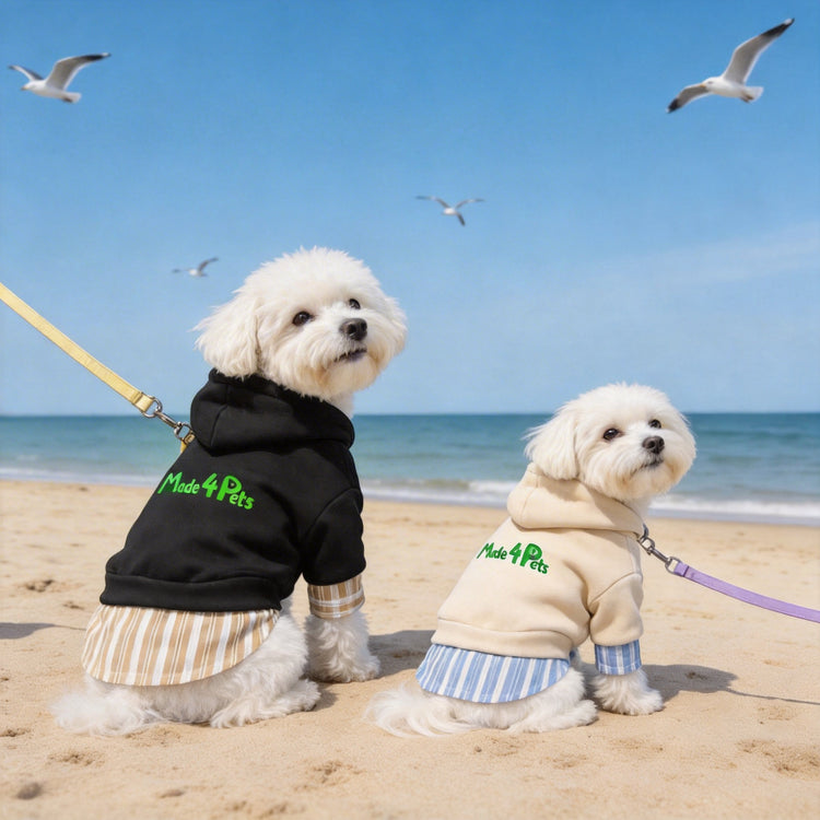 Made4Pets Trendy Dog Hoodie with Ruffle Hem - Cute Pet Clothes for Small Breeds