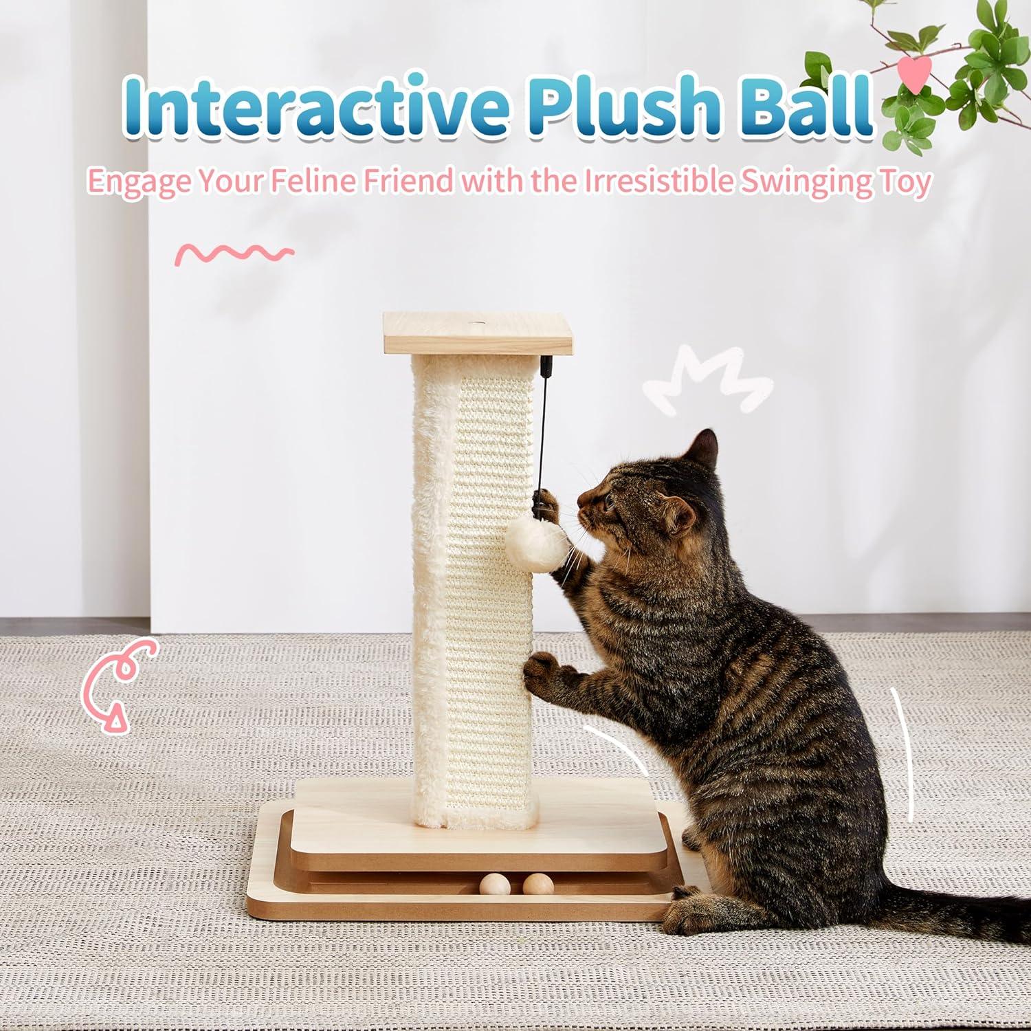 2-in-1 Mushroom Cat Scratcher with Sisal Ropes - Made4Pets