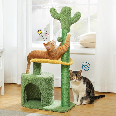 Multi-Level Indoor Cat Tree with Perch & Ball & Scratching Posts - Made4Pets