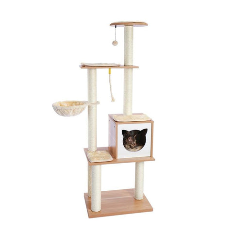 Modern Cat Tree Tower for Indoor Cats with Hammock - Made4Pets