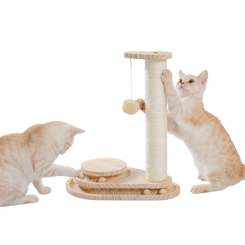 Scratch Post Interactive Toy with Dangling Ball - Made4Pets