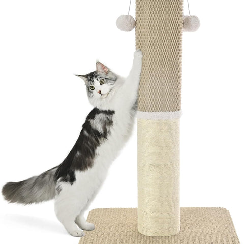 Made4Pets Cat Scratching Post, Tall Cat Scratch Post for Indoor Cats Natural Sisal Rope Thin Cat Scratcher